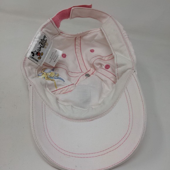 Walt Disney World Girls Strapback Hat Pink Embroidered Tinkerbell Rhinestones - Picture 6 of 7